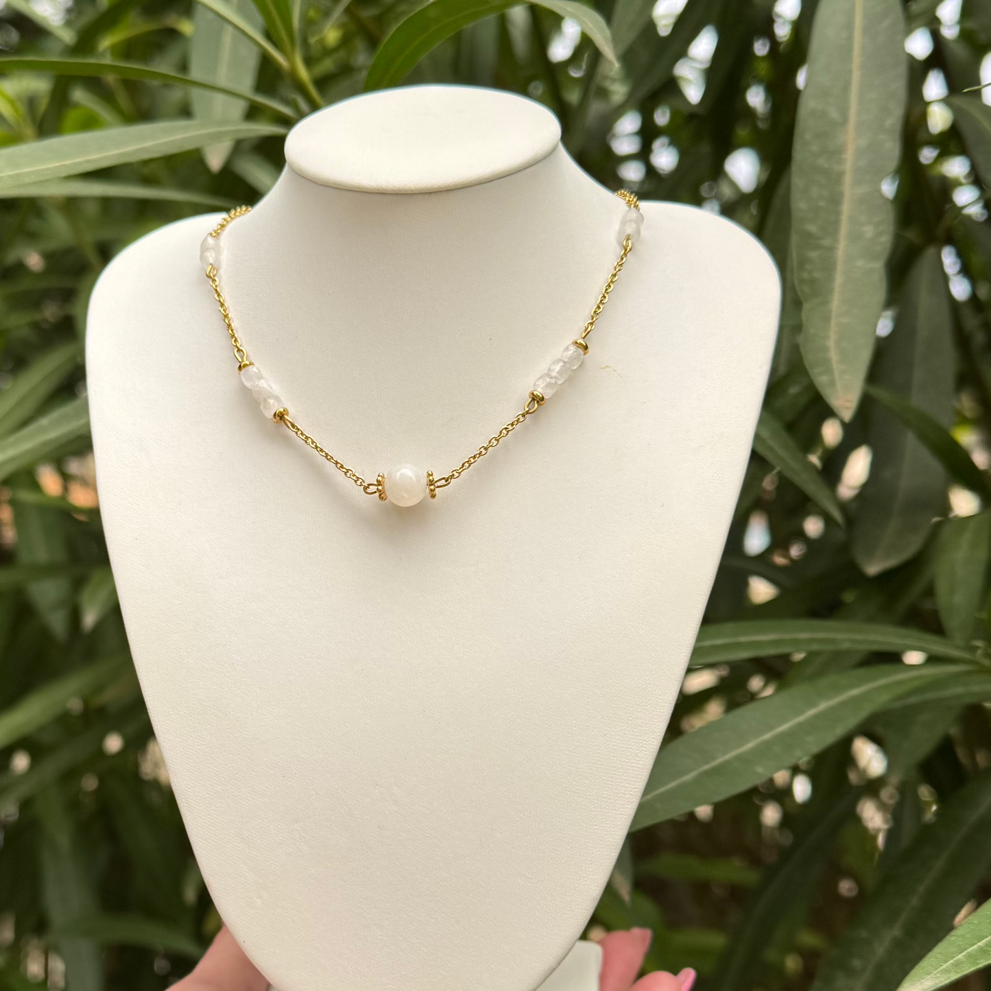 Collier lumiéthnique pierre de lune