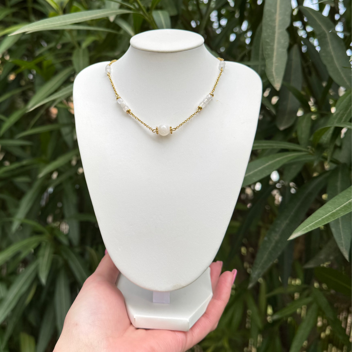 Collier lumiéthnique pierre de lune