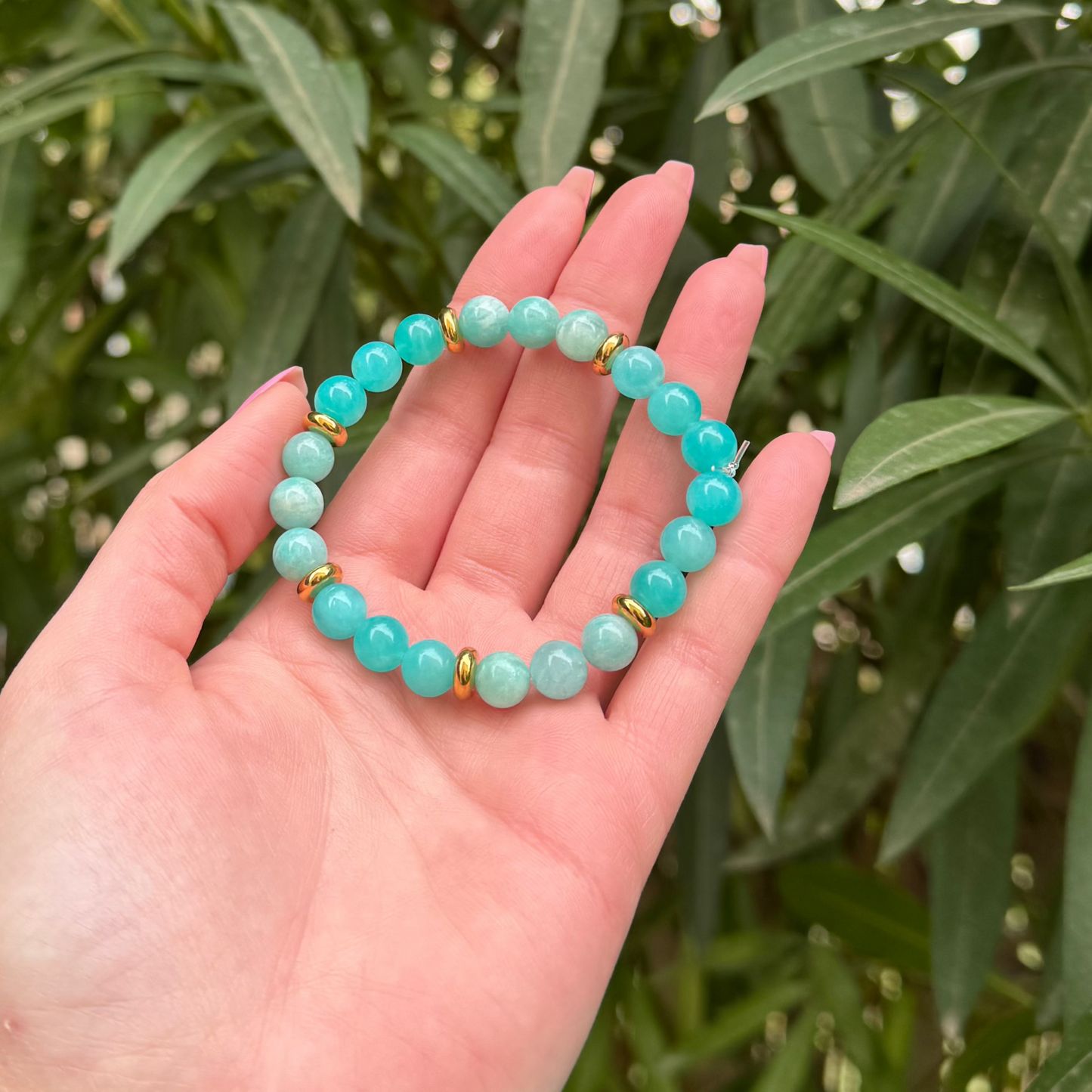 Bracelet lumiduo d'amazonite