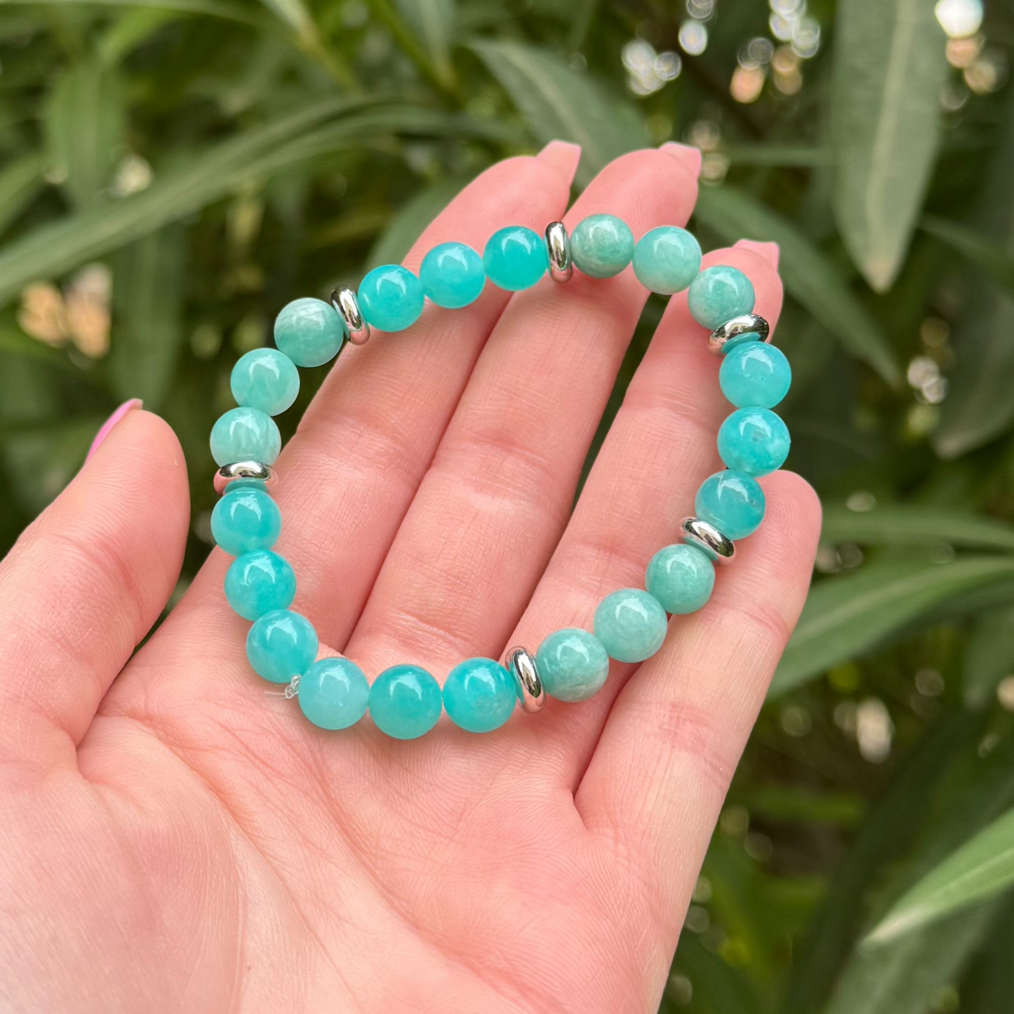 Bracelet lumiduo d'amazonite
