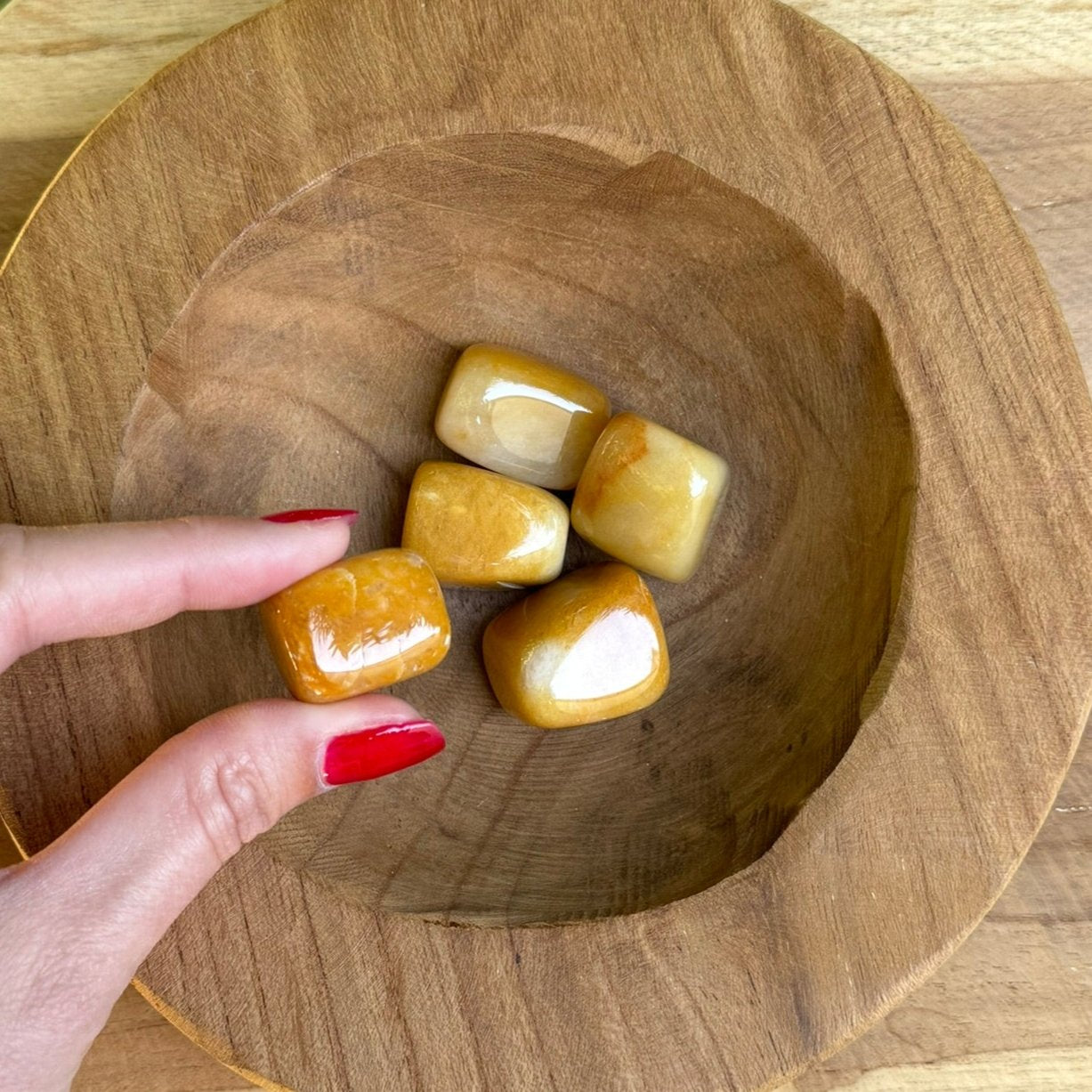 Aventurine jaune pierre roulée