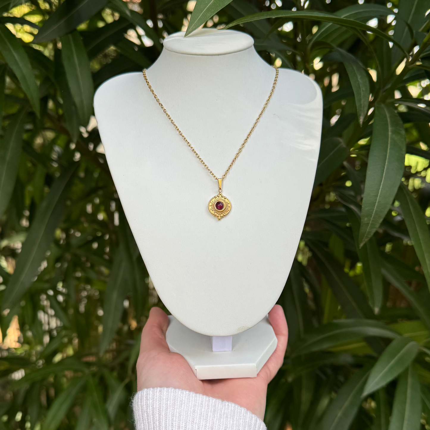 Collier lumisoleil grenat