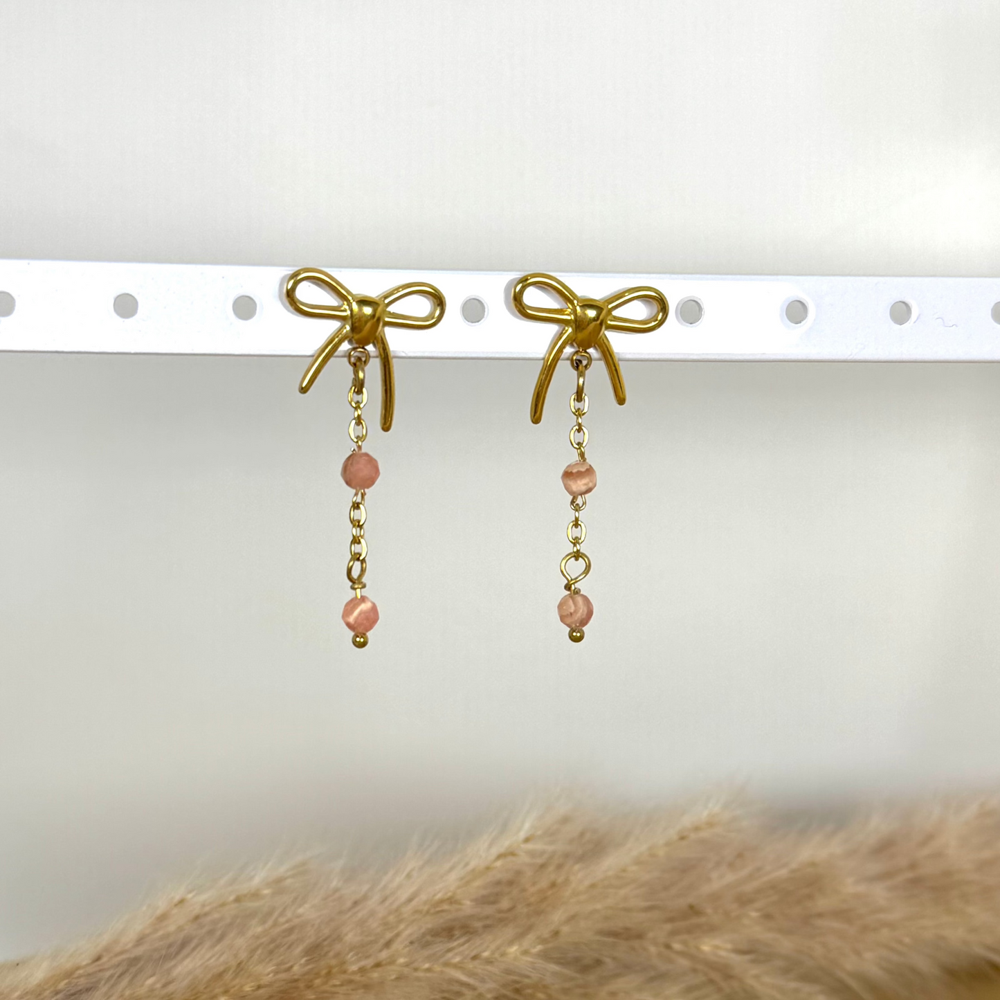 Boucles luminoeud rhodochrosite