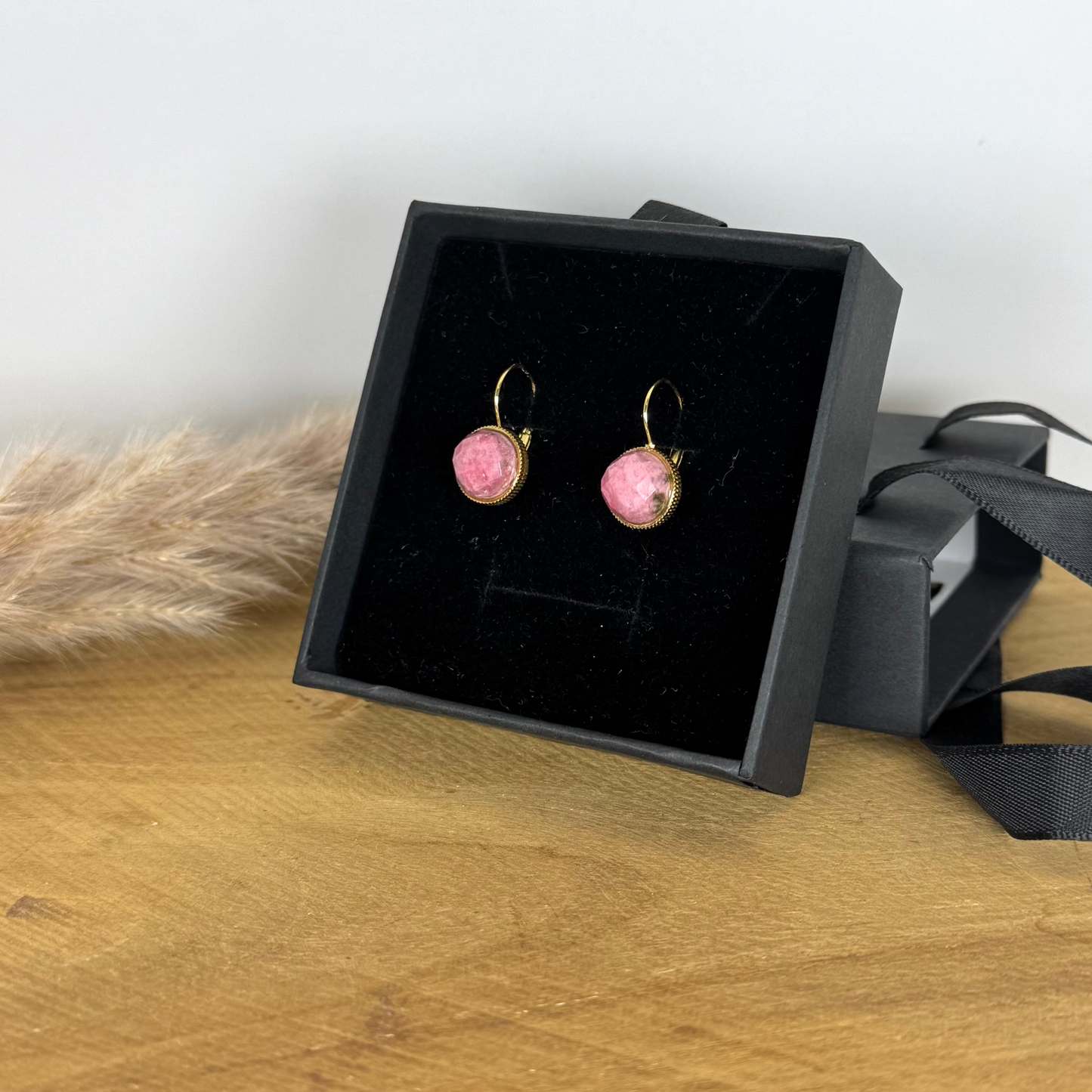Boucles lumiconique rhodonite
