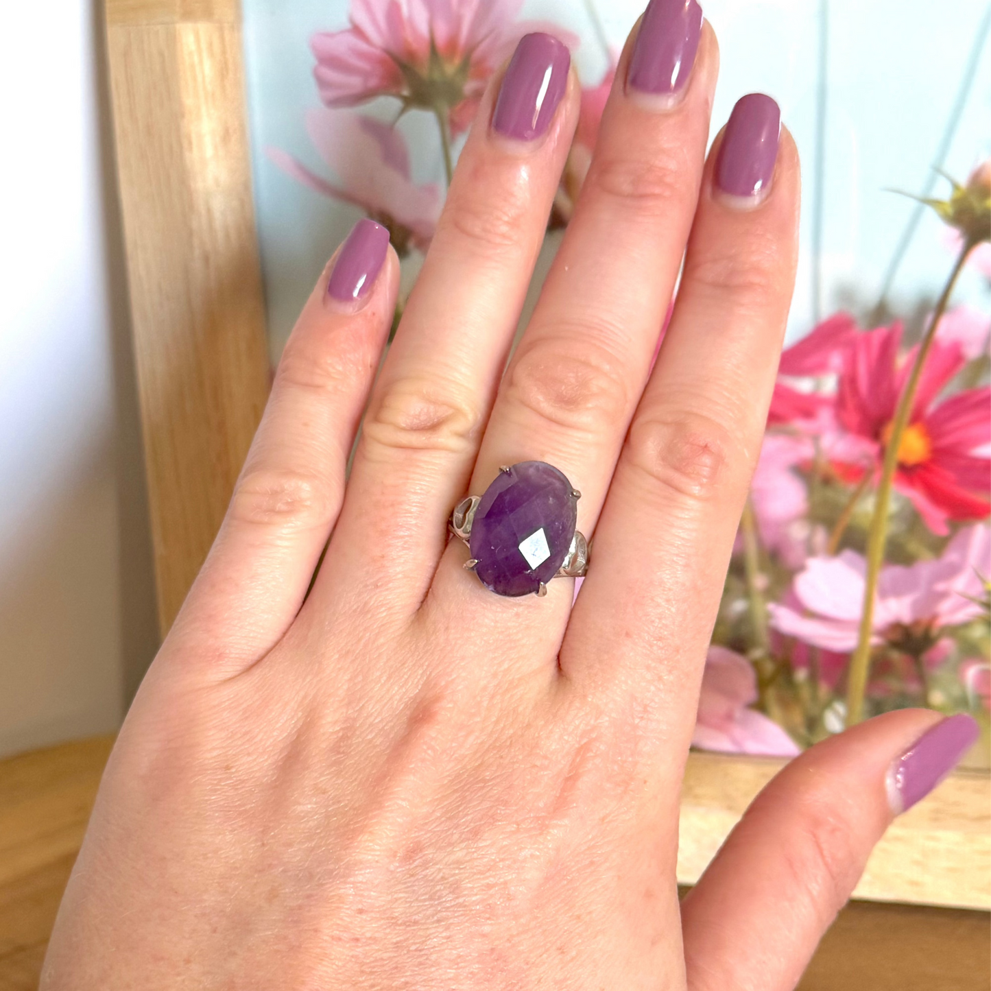 Bague lumicoeur XL améthyste