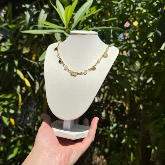 Collier lumisunset cristal de roche rutile