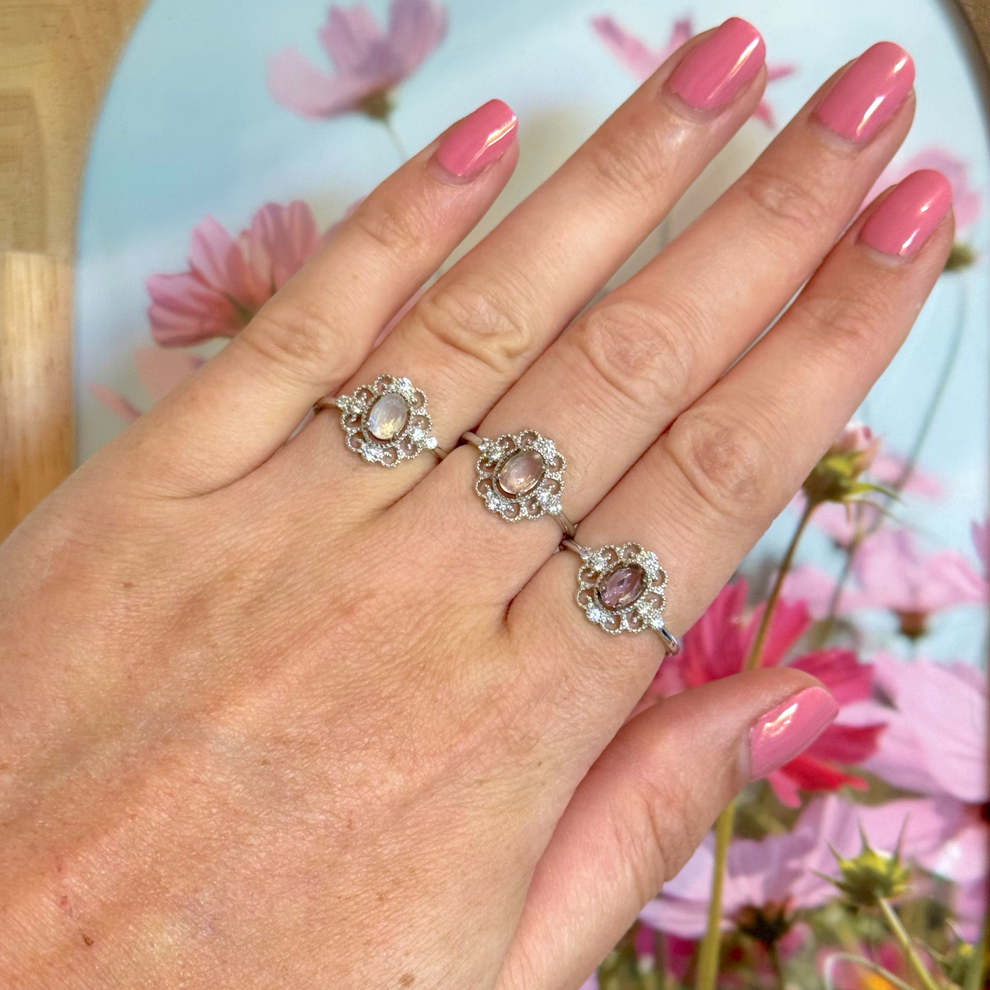 Bague lumipétale argent 925
