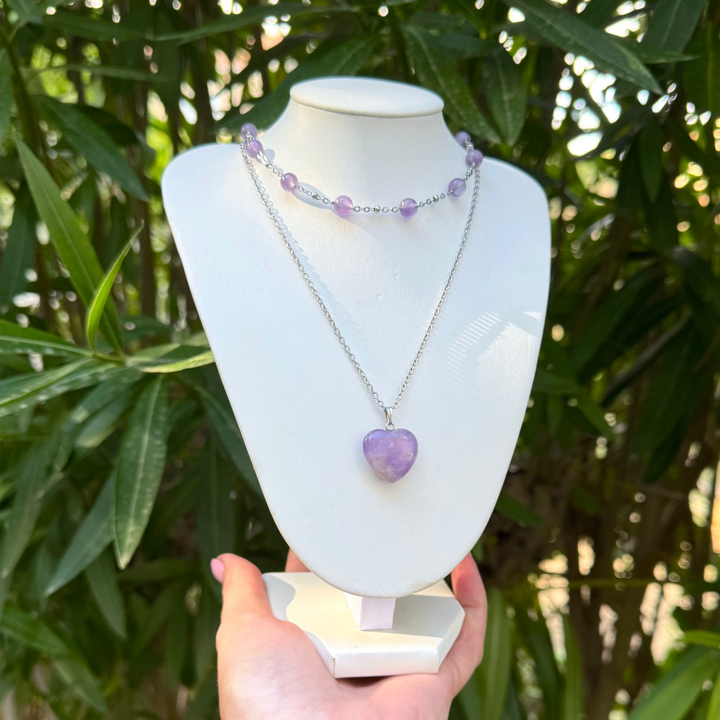Collier lumicoeur améthyste