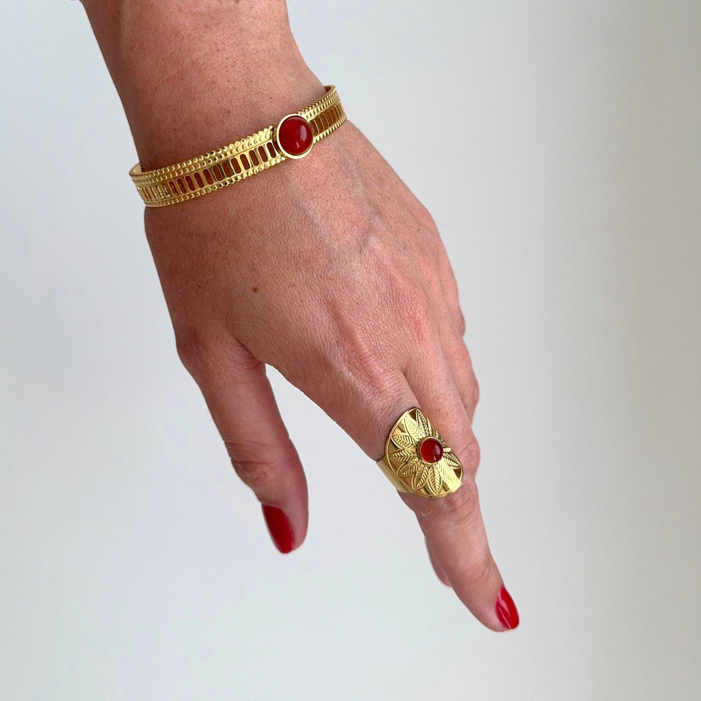 Jonc lumimystère cornaline