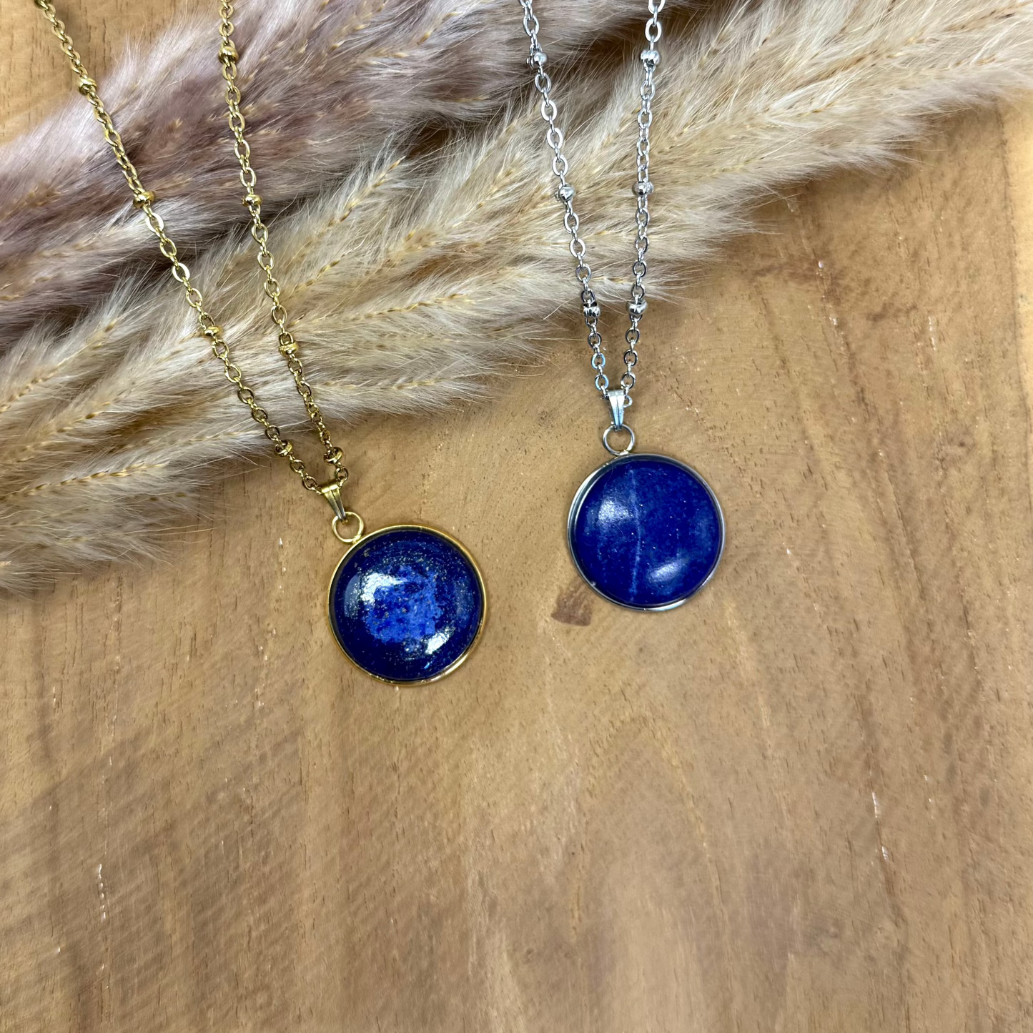 Sautoir lumiféminité lapis lazuli