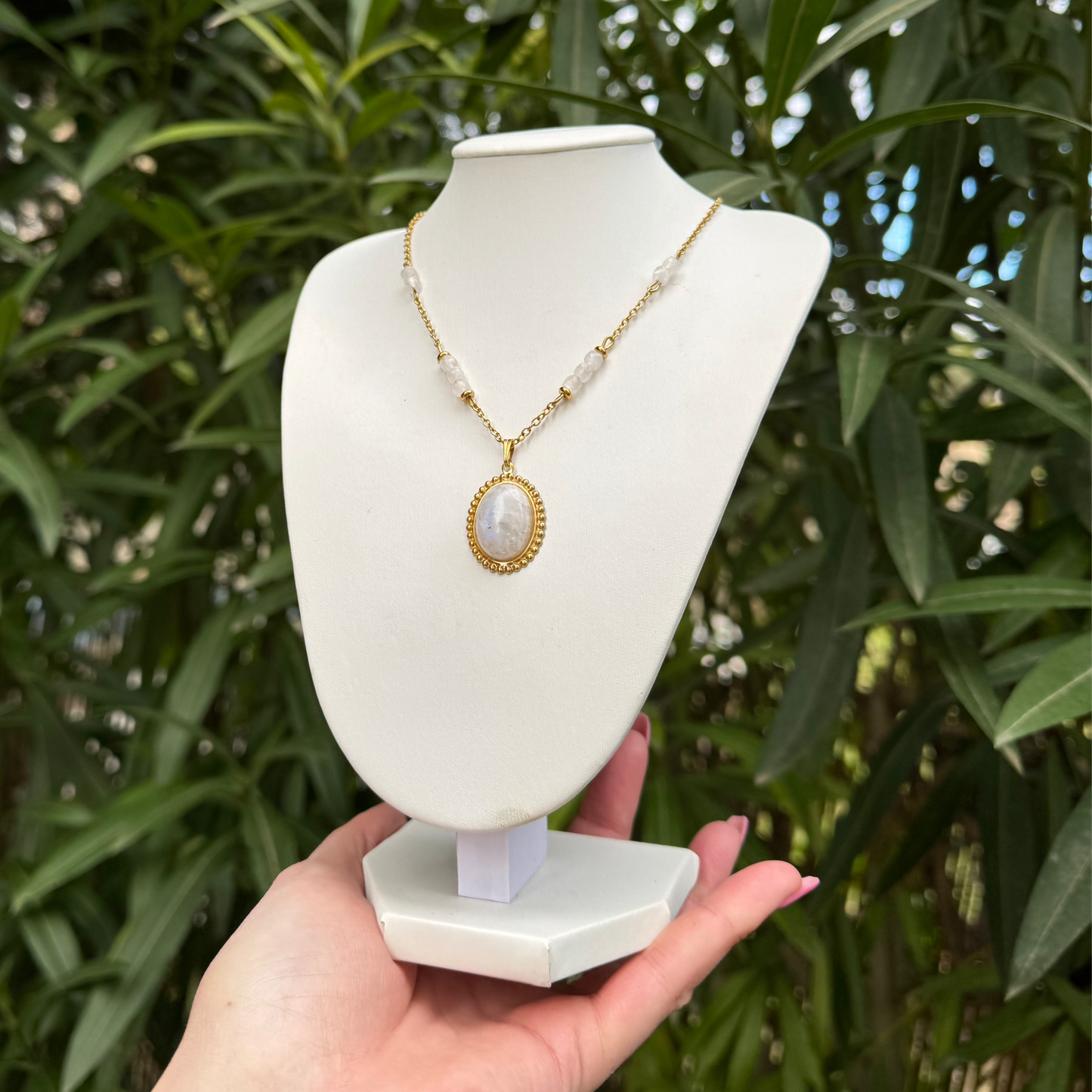 Collier lumidéesse pierre de lune