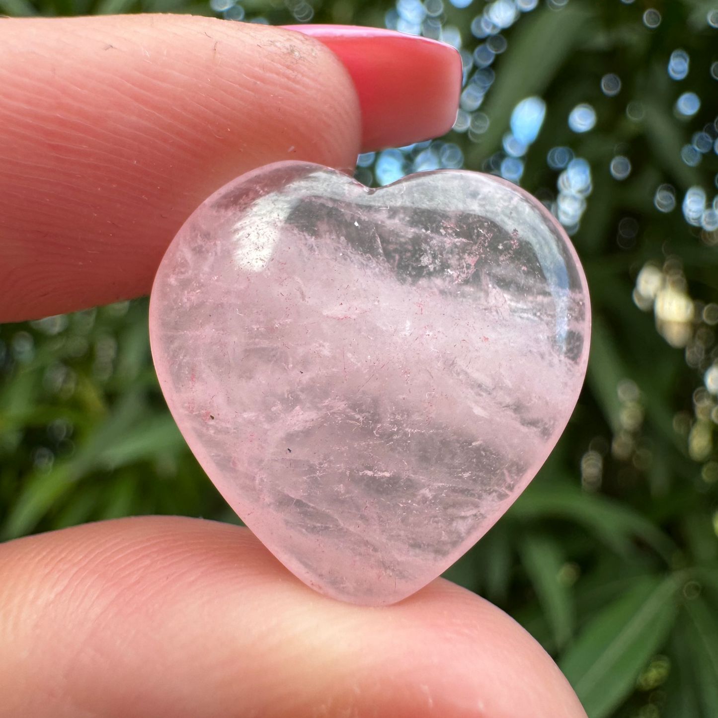 Coeur quartz rose