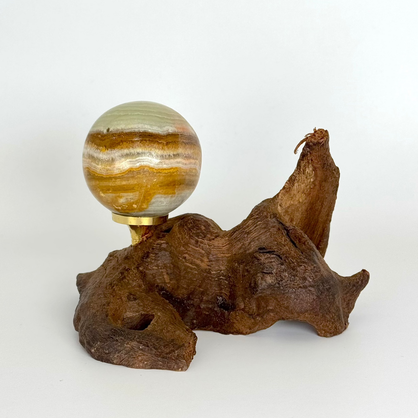 Sphère d'aragonite verte
