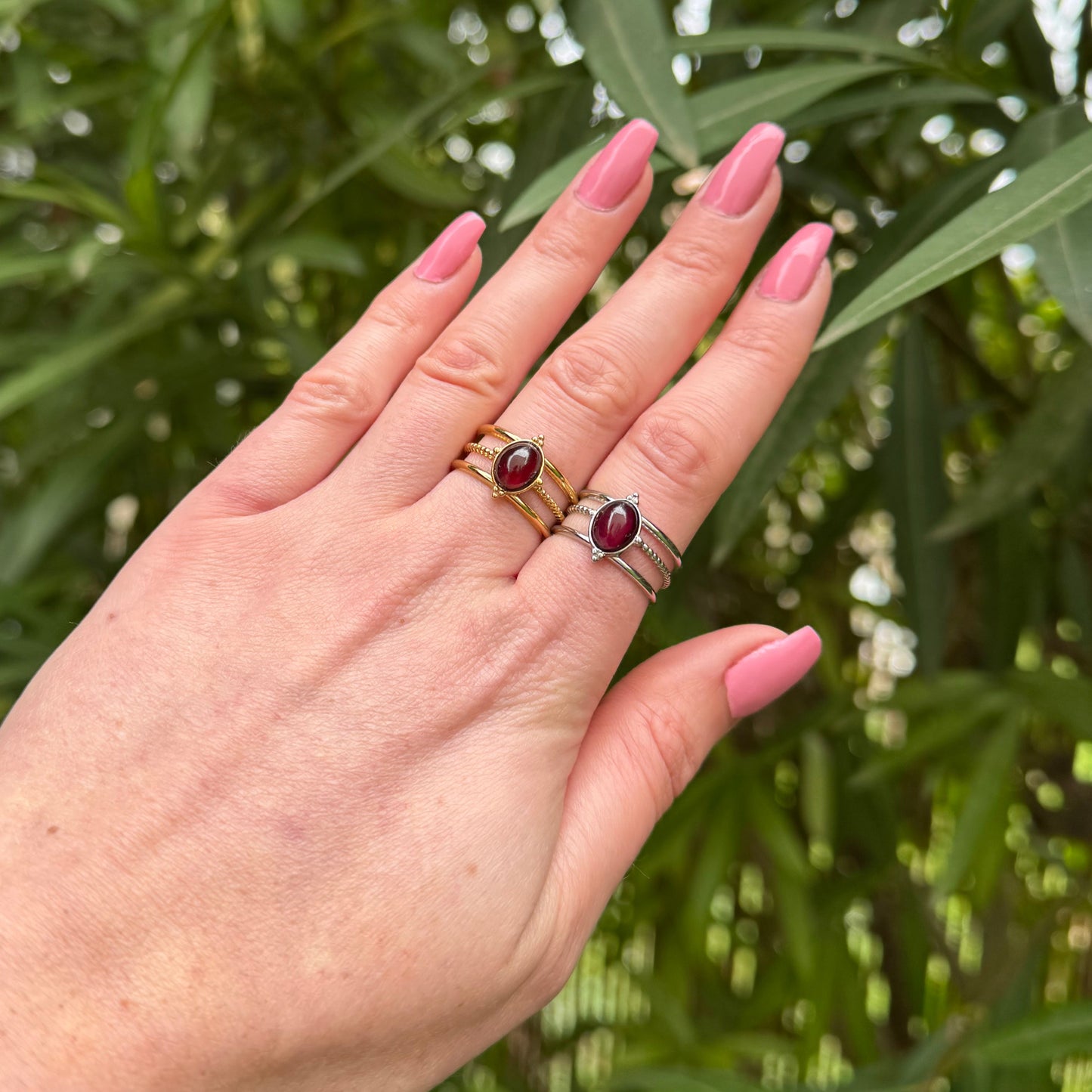 Bague lumiboheme grenat