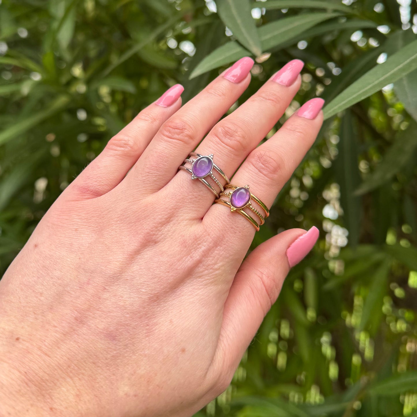 Bague lumiboheme améthyste