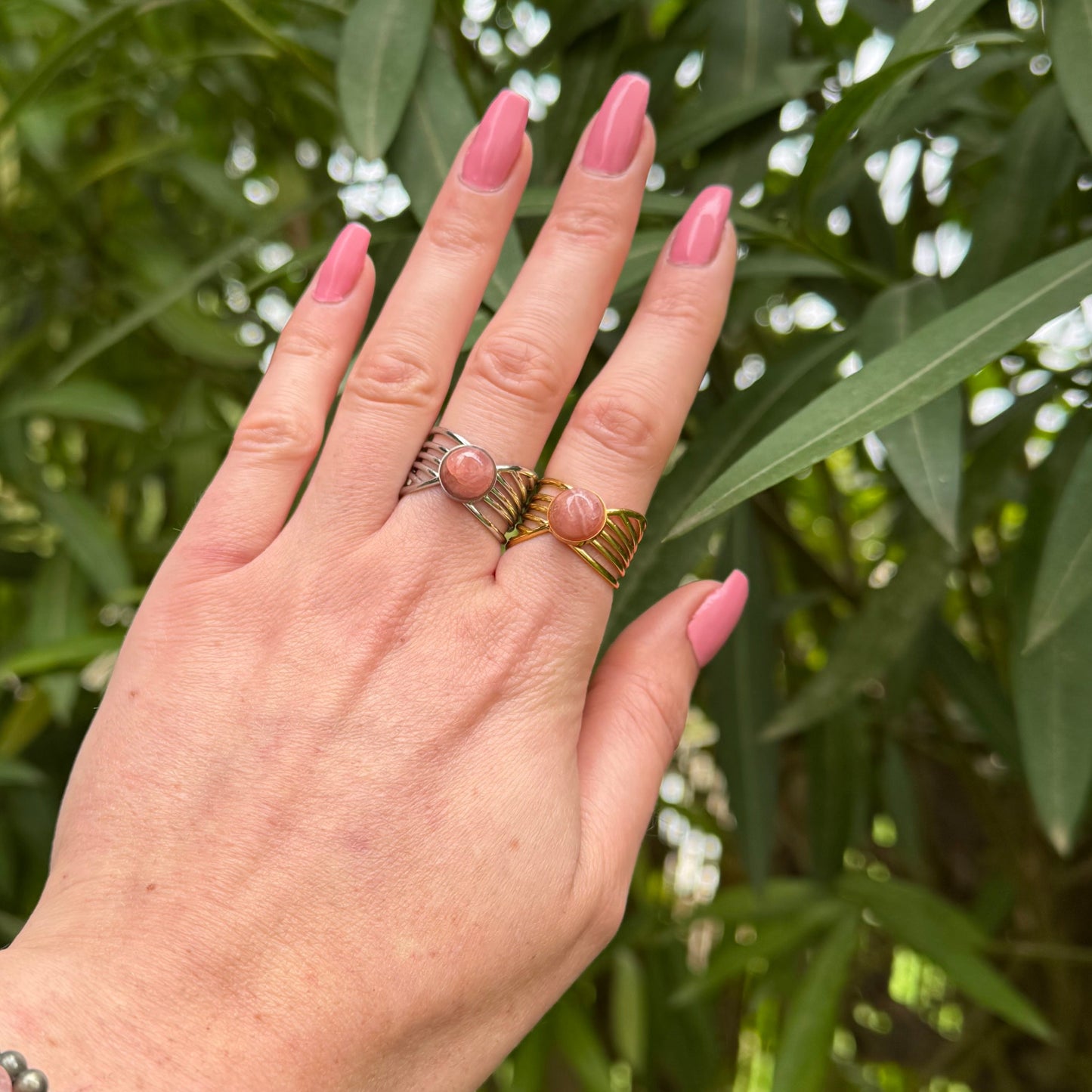 Bague lumichic rhodochrosite