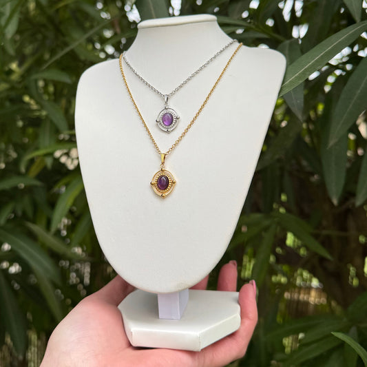 Collier lumicosmic améthyste