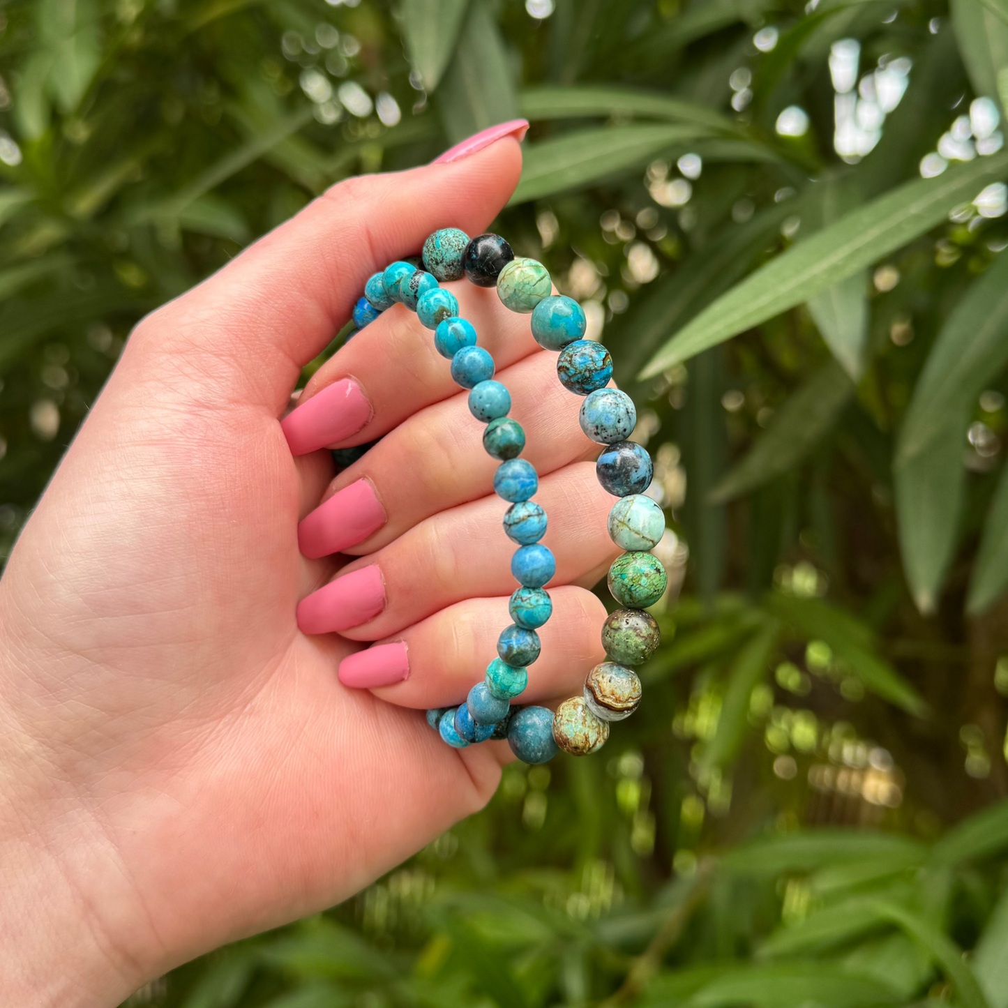 Bracelet lumiopale bleue