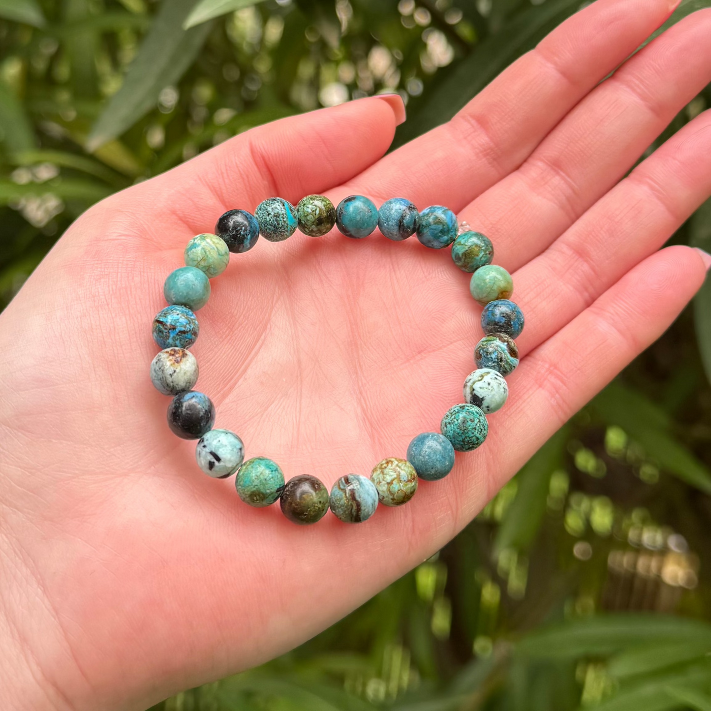 Bracelet lumiopale bleue