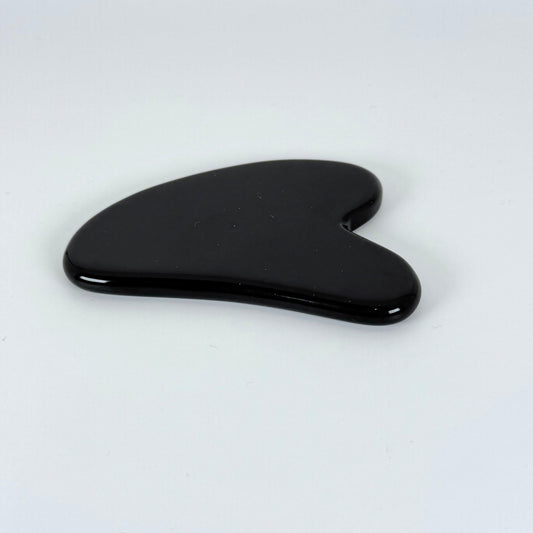 Gua sha en obsidienne noire
