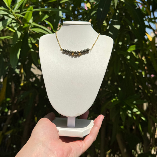 Collier lumidivine pyrite