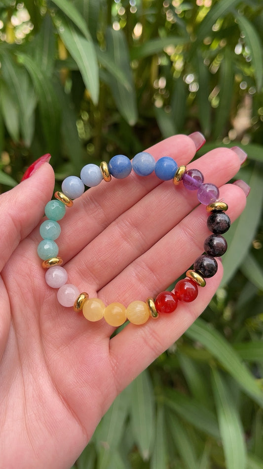 Bracelet Lumi 8 chakras pastel