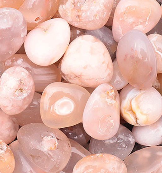 Agate fleur de cerisier pierre roulée