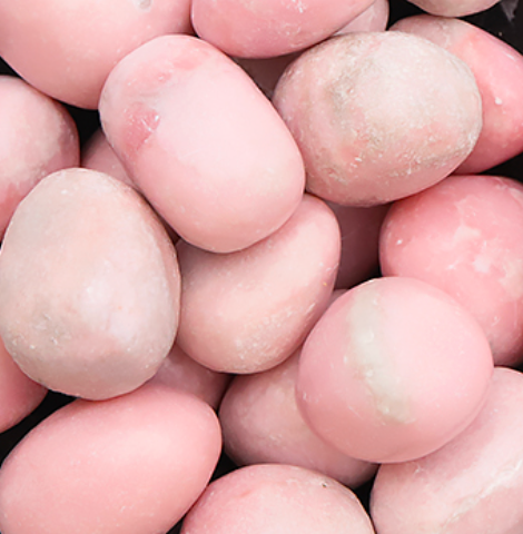 Opale rose pierre roulée