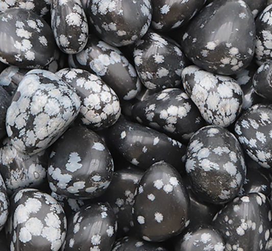 Obisidienne neige pierre roulée