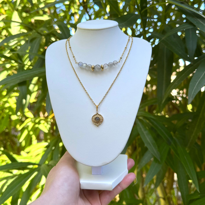 Collier lumidivine labradorite