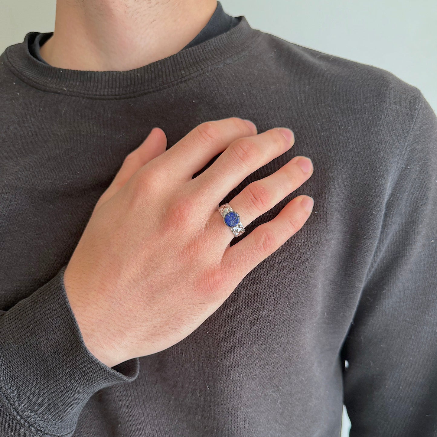 Bague Lumichevalière Lapis lazuli