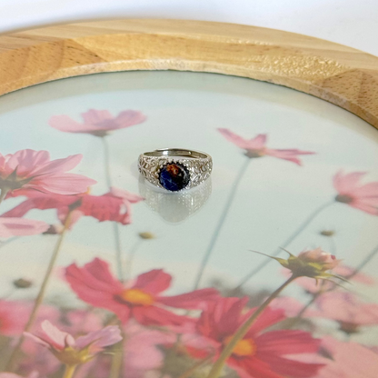 Bague lumilignée sodalite