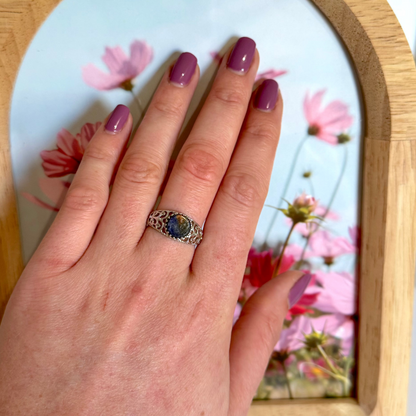 Bague lumilignée sodalite