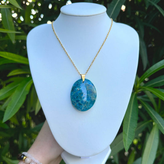 Collier Apatite bleue