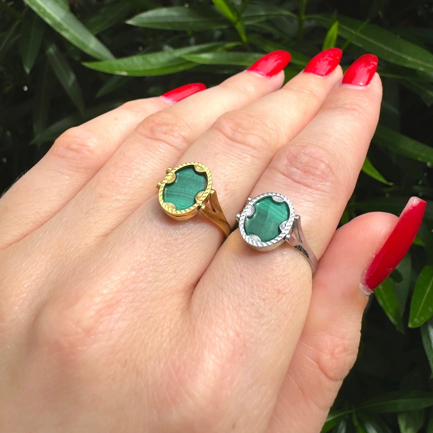 Bague Lumisunset S malachite