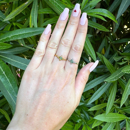 Bague Lumitrésor aventurine verte