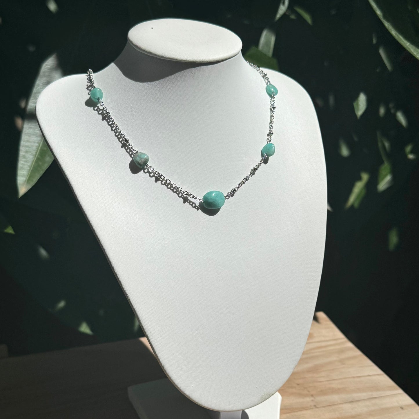 Collier lumiliberté amazonite