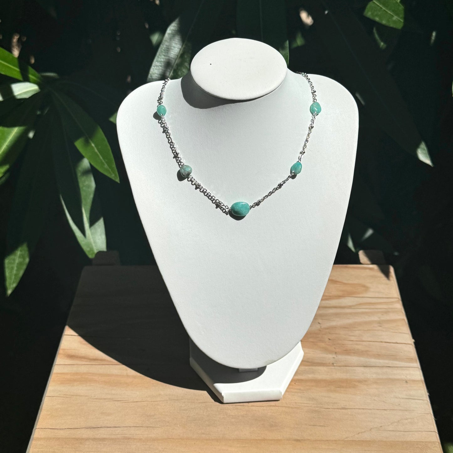 Collier lumiliberté amazonite