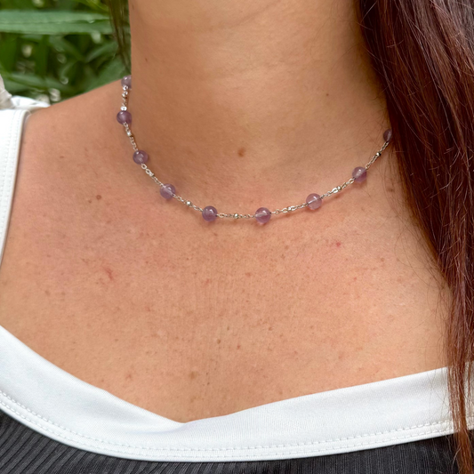 Collier lumiéclat améthyste