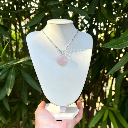 Collier lumicoeur quartz rose