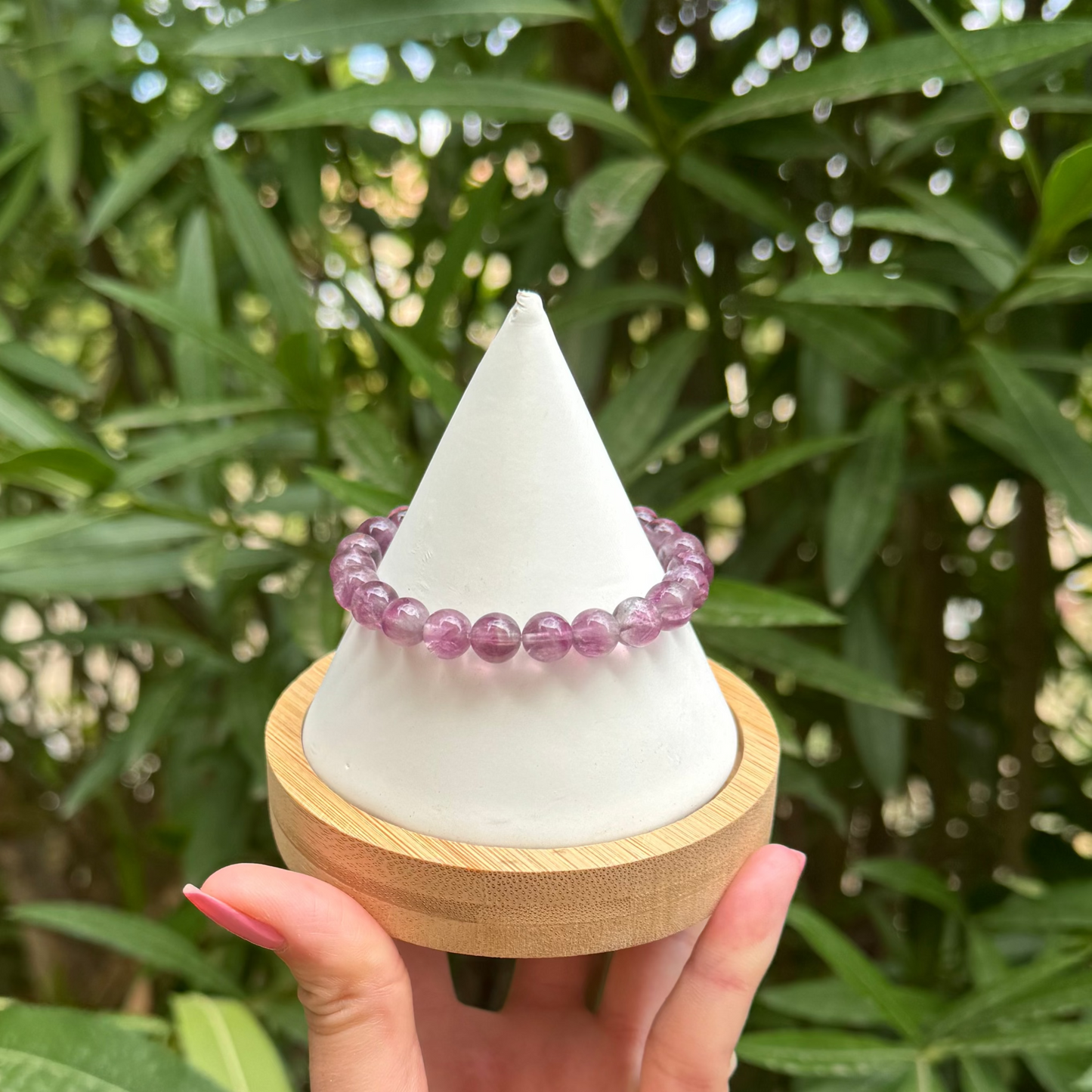 Bracelet lumifluorite violette