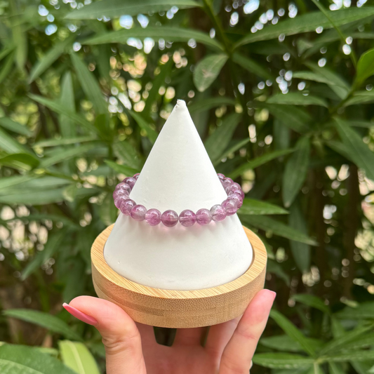 Bracelet lumifluorite violette