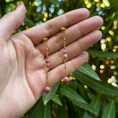 Boucles lumigrâce rhodonite