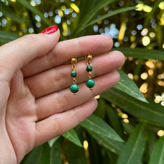 Boucles lumimini malachite