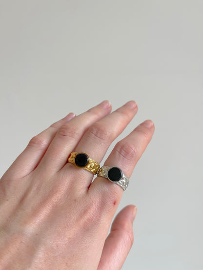 Bague Lumichevalière onyx