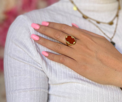 Bague Lumisunset XL jaspe rouge