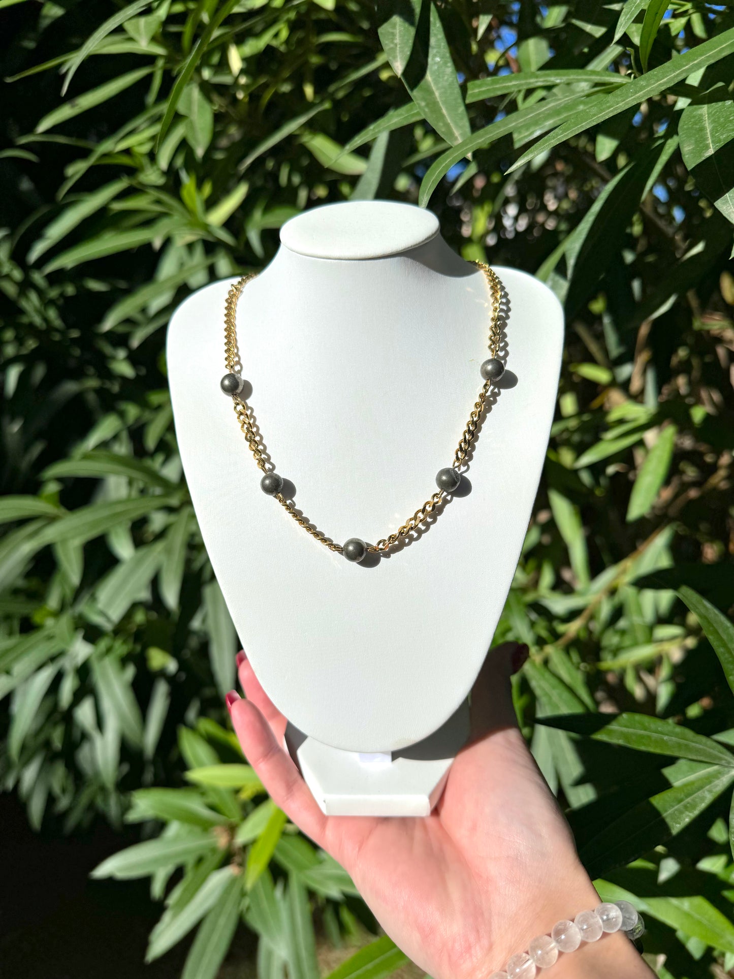 Collier lumiautomne pyrite