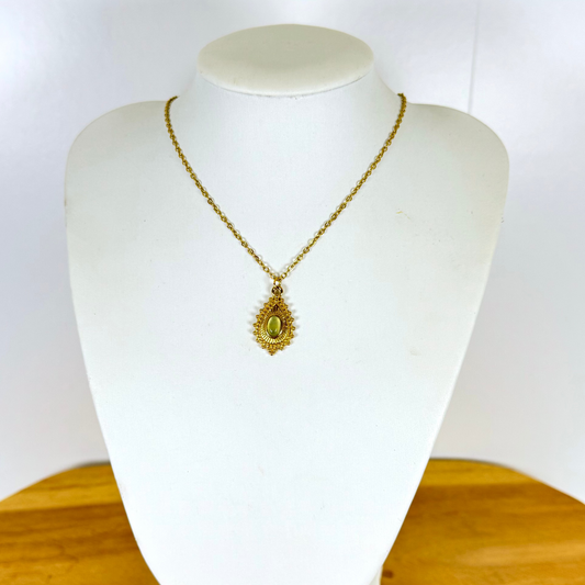 Collier lumigaya aventurine verte