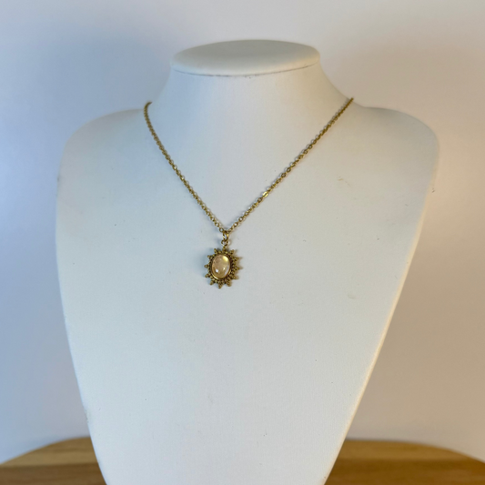 Collier lumisolis quartz rose