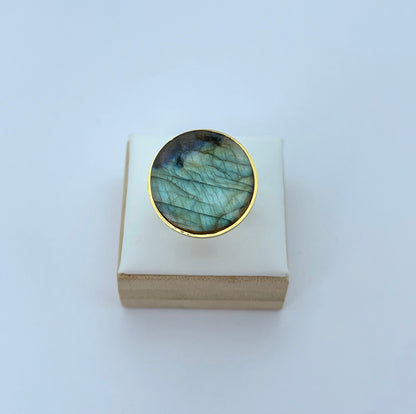 Bague Lumicéleste labradorite